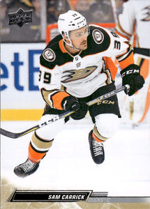 2022-23 Upper Deck Series 2 Hockey Base #254 Sam Carrick - Anaheim Ducks