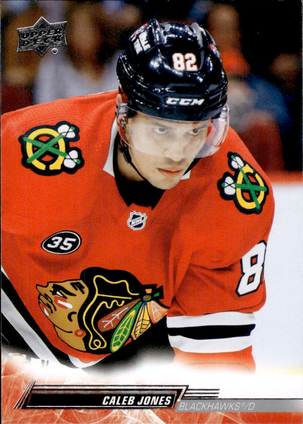 2022-23 Upper Deck Series 2 Hockey Base #294 Caleb Jones - Chicago Blackhawks