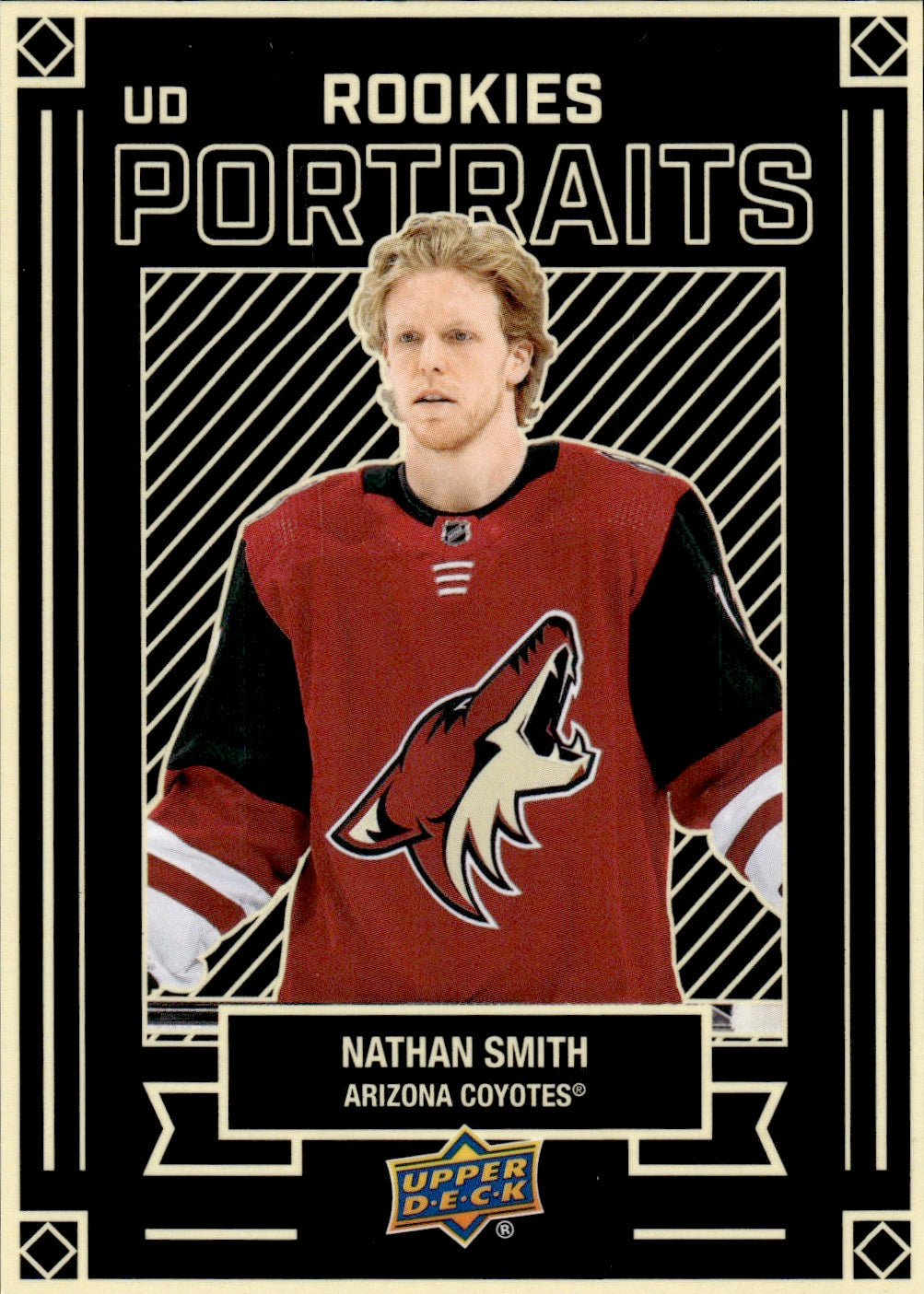 2022-23 Upper Deck Series 2 Hockey UD Portraits #P-53 Nathan Smith - Arizona Coyotes