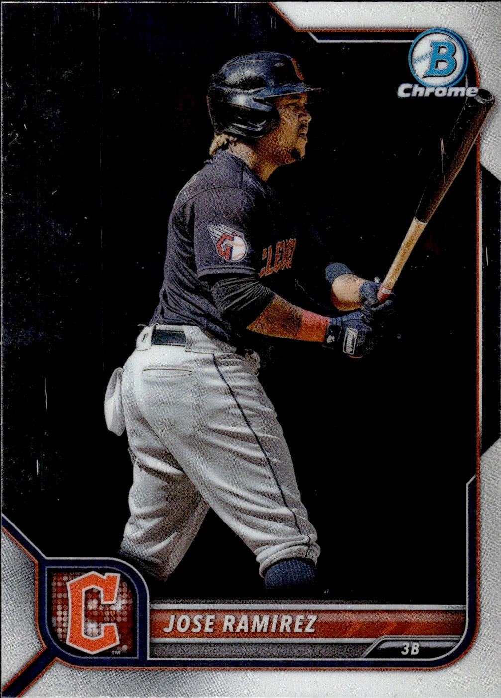 2022 Bowman Chrome Baseball #BCP-63 Jose Ramirez - Cleveland Guardians