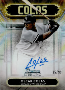 2022 Bowman Sterling Baseball Sterling Signage #SSA-OC Oscar Colas - Chicago White Sox