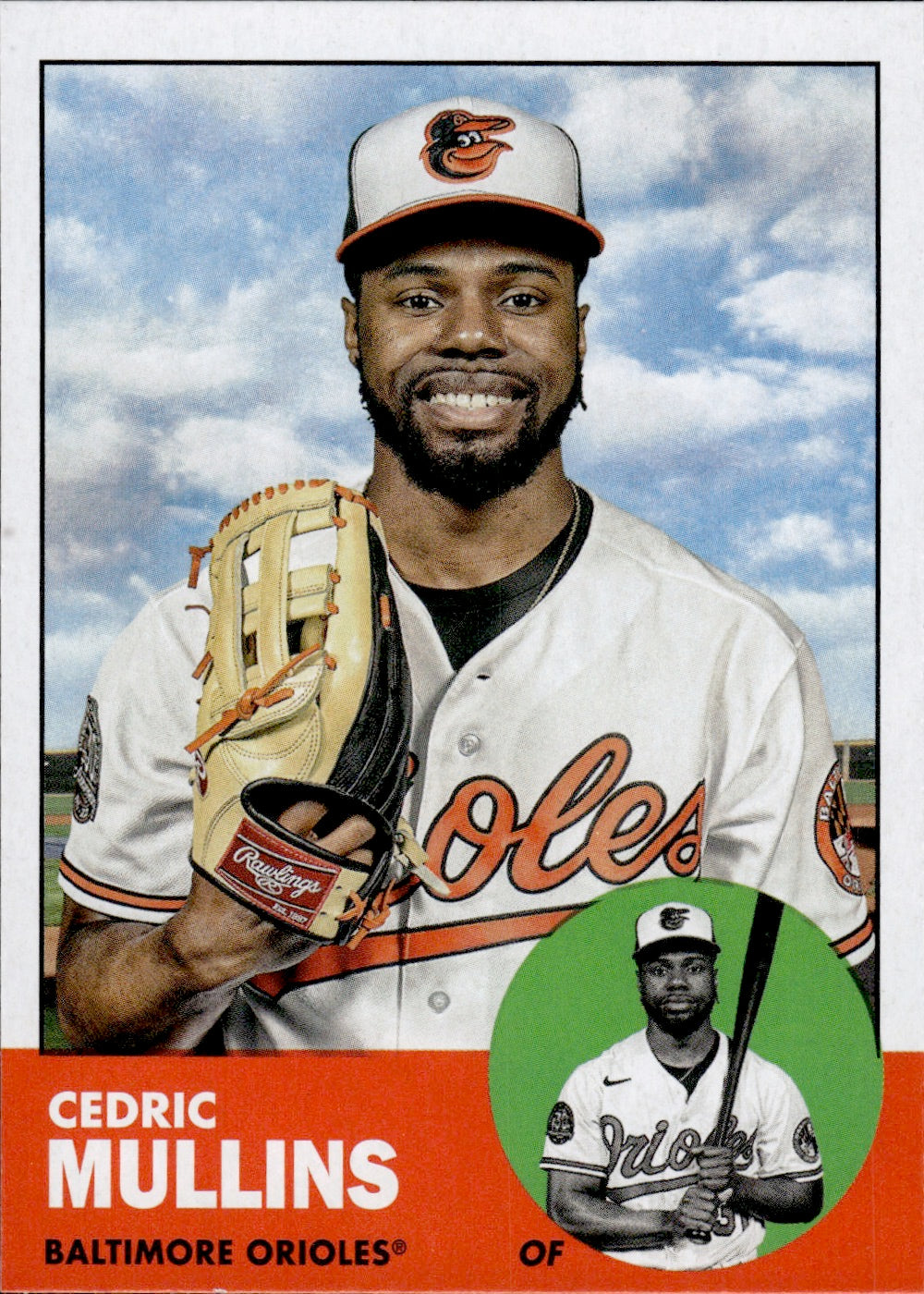 2022 Topps Archives Baseball 1963 Topps Design #32 Cedric Mullins - Baltimore Orioles