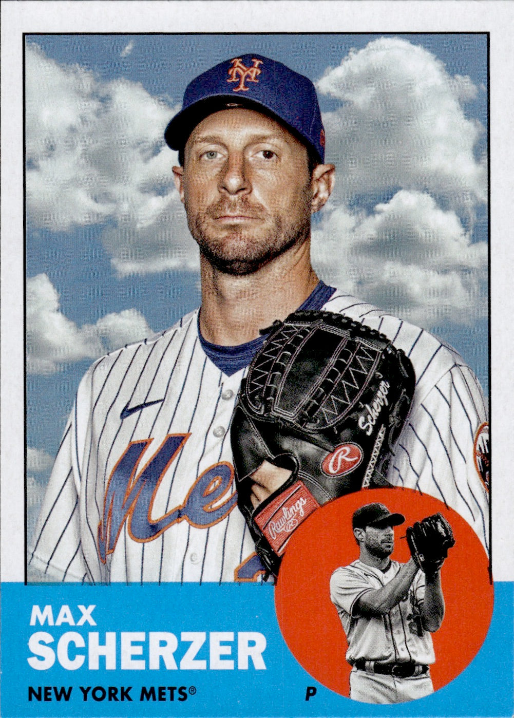 2022 Topps Archives Baseball 1963 Topps Design #37 Max Scherzer - New York Mets