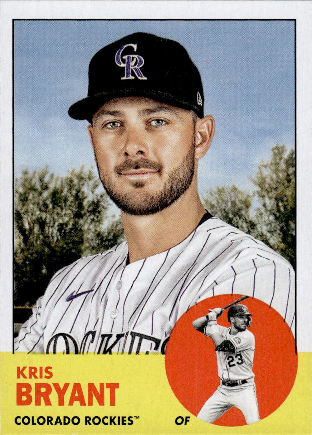 2022 Topps Archives Baseball 1963 Topps Design #91 Kris bryant - Colorado Rockies