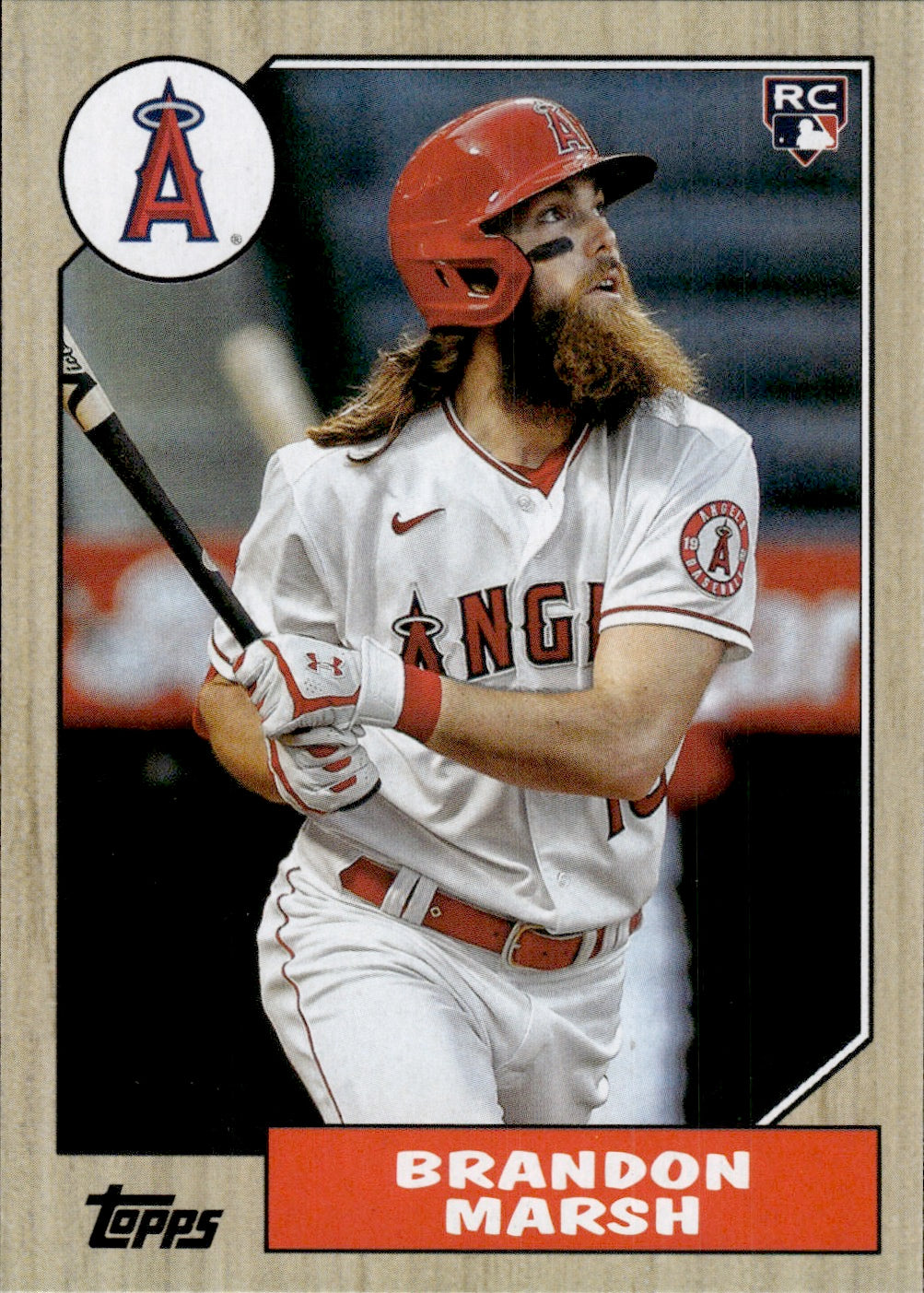 2022 Topps Archives Baseball 1987 Topps Design #220 Brandon Marsh - Los Angeles Angels