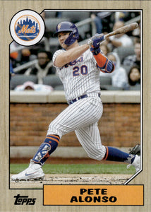 2022 Topps Archives Baseball 1987 Topps Design #225 Pete Alonso - New York Mets