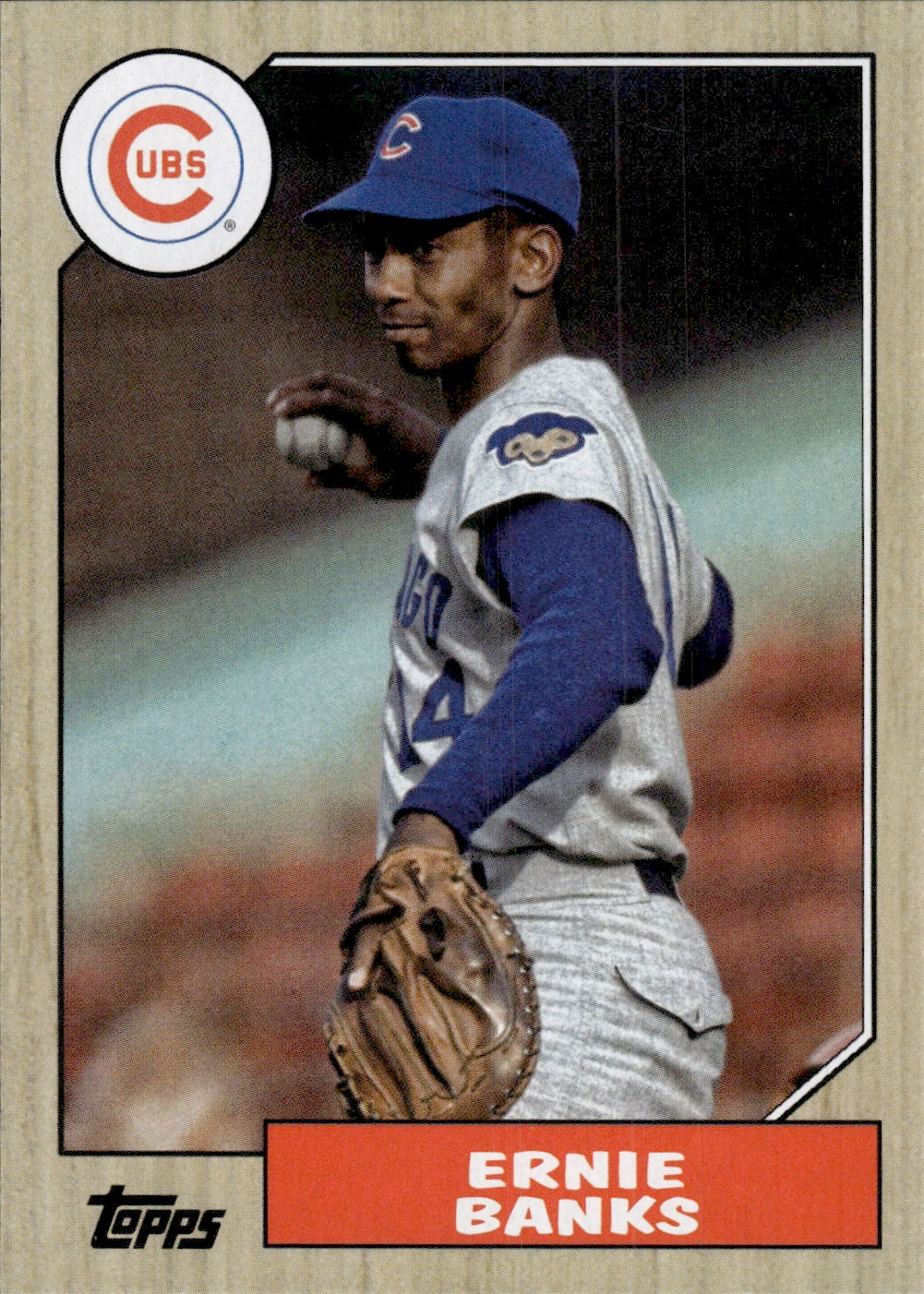 2022 Topps Archives Baseball 1987 Topps Design #249 Ernie Banks - Chicago Cubs