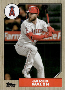 2022 Topps Archives Baseball 1987 Topps Design #283 Jared Walsh - Los Angeles Angels