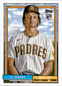 2022 Topps Archives Baseball 1992 Topps Major League Debut #363 CJ Abrams - San Deigo Padres