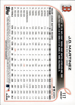 2022 Topps Opening Day Baseball #117 J.D. Martinez - Boston Red Sox