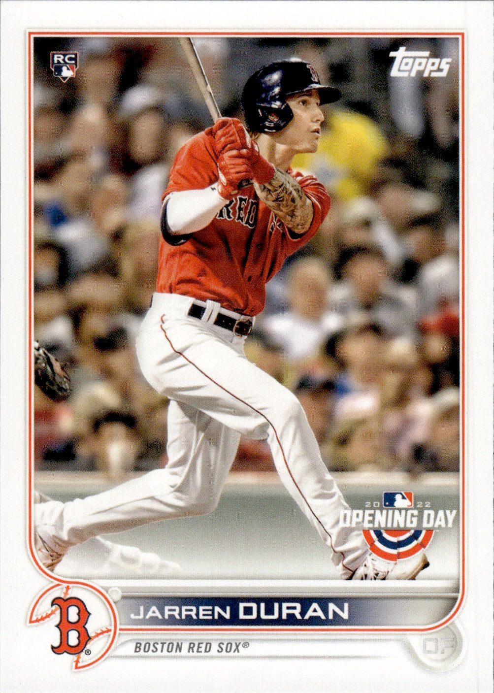 2022 Topps Opening Day Baseball #148 Jarren Duran - Boston Red Sox