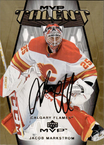 2023-24 Upper Deck MVP Hockey - 20th Anniversary MVP Talent - Gold Script #MT-99 Jacob Markstrom - Calgary Flames