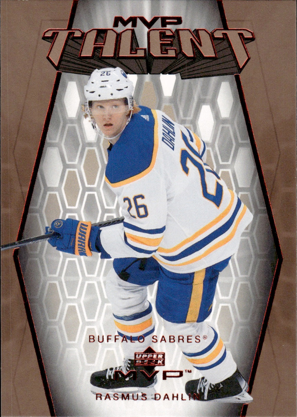 2023-24 Upper Deck MVP Hockey - 20th Anniversary MVP Talent #MT-20 Rasmus Dahlin - Buffalo Sabres