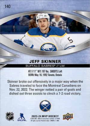 2023-24 Upper Deck MVP Hockey - Base #140 Jeff Skinner - Buffalo Sabres