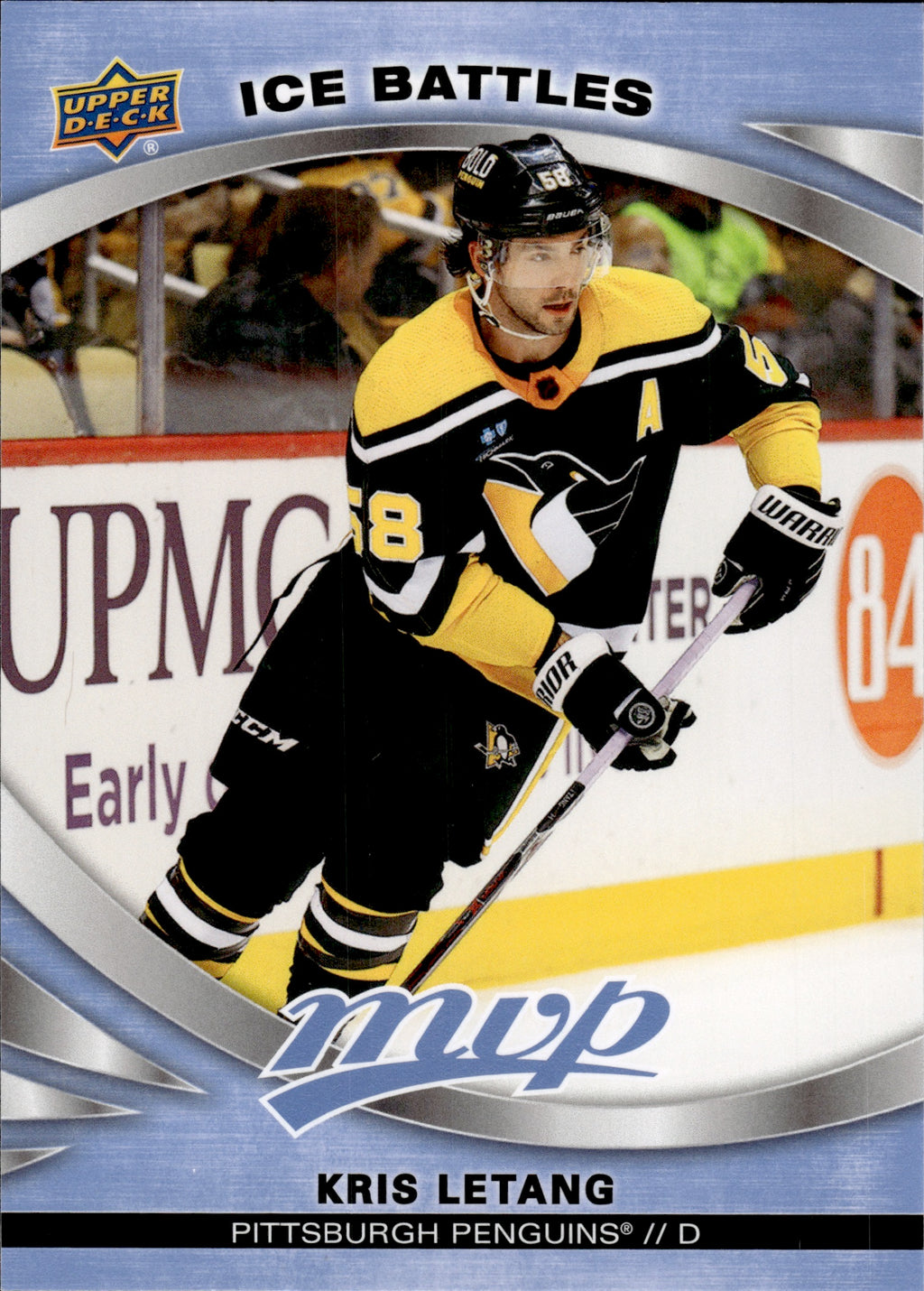 2023-24 Upper Deck MVP Hockey - Ice Battles #137 Kris Letang - Pittsburgh Penguins