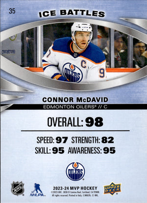 2023-24 Upper Deck MVP Hockey - Ice Battles #35 Connor McDavid - Edmonton Oilers