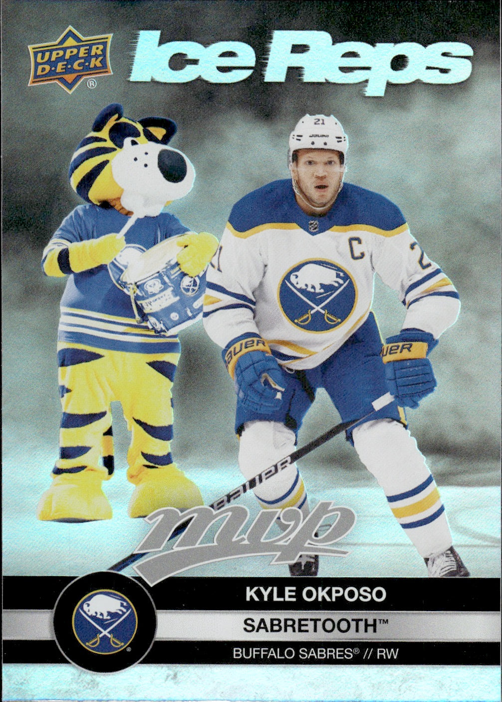 2023-24 Upper Deck MVP Hockey - Ice Reps #IR-18 Kyle Okposo/Sabretooth - Buffalo Sabres