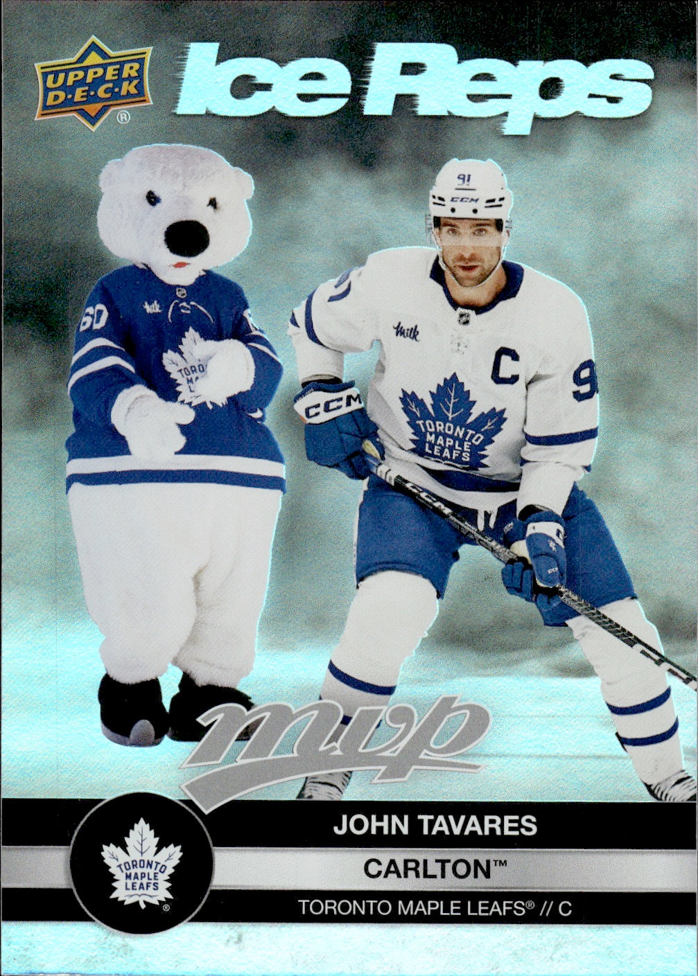 2023-24 Upper Deck MVP Hockey - Ice Reps #IR-19 John Tavares - Toronto Maple Leafs - Carlton
