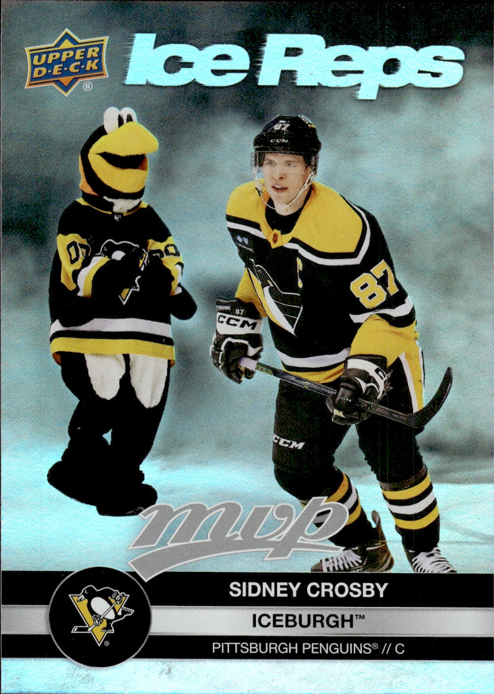 2023-24 Upper Deck MVP Hockey - Ice Reps #IR-6 Sidney Crosby - Pittsburgh Penguins - Iceburgh