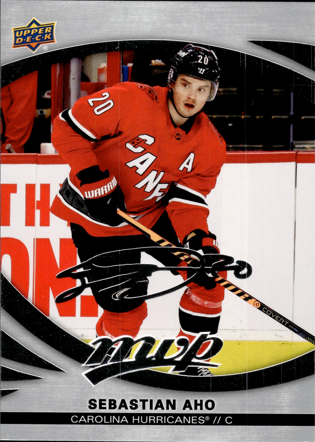 2023-24 Upper Deck MVP Hockey - Silver Scripts #121 Sebastian Aho - Carolina Hurricanes