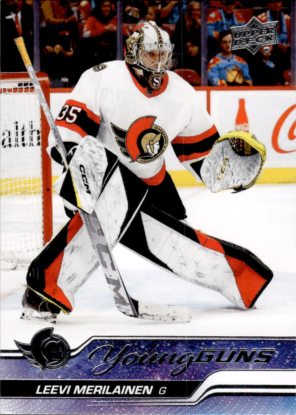 2023-24 Upper Deck Series 1 Hockey - Base - Young Guns #247 Leevi Merilainen - Ottawa Senators