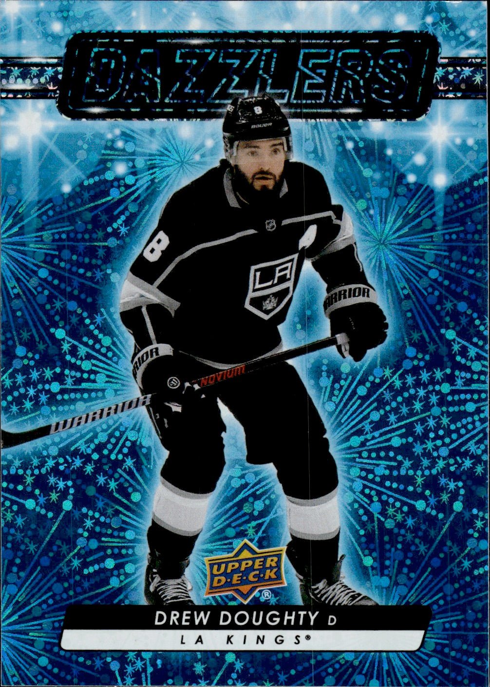 2023-24 Upper Deck Series 1 Hockey - Dazzlers - Blue #DZ-38 Drew Doughty - Los Angeles Kings