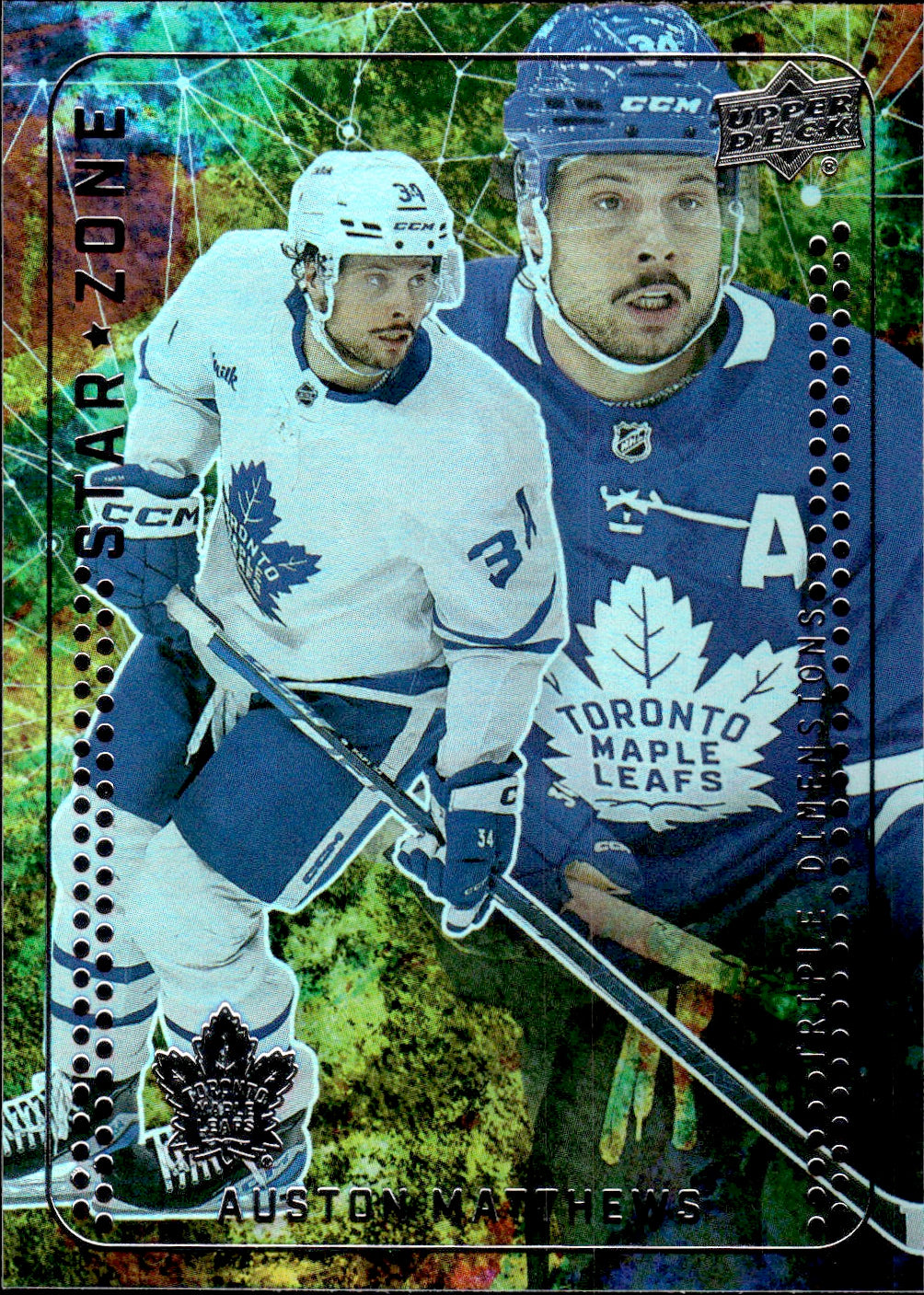 2023-24 Upper Deck Series 1 Hockey - Star Zone #SZ-15 Auston Matthews - Toronto Maple Leafs