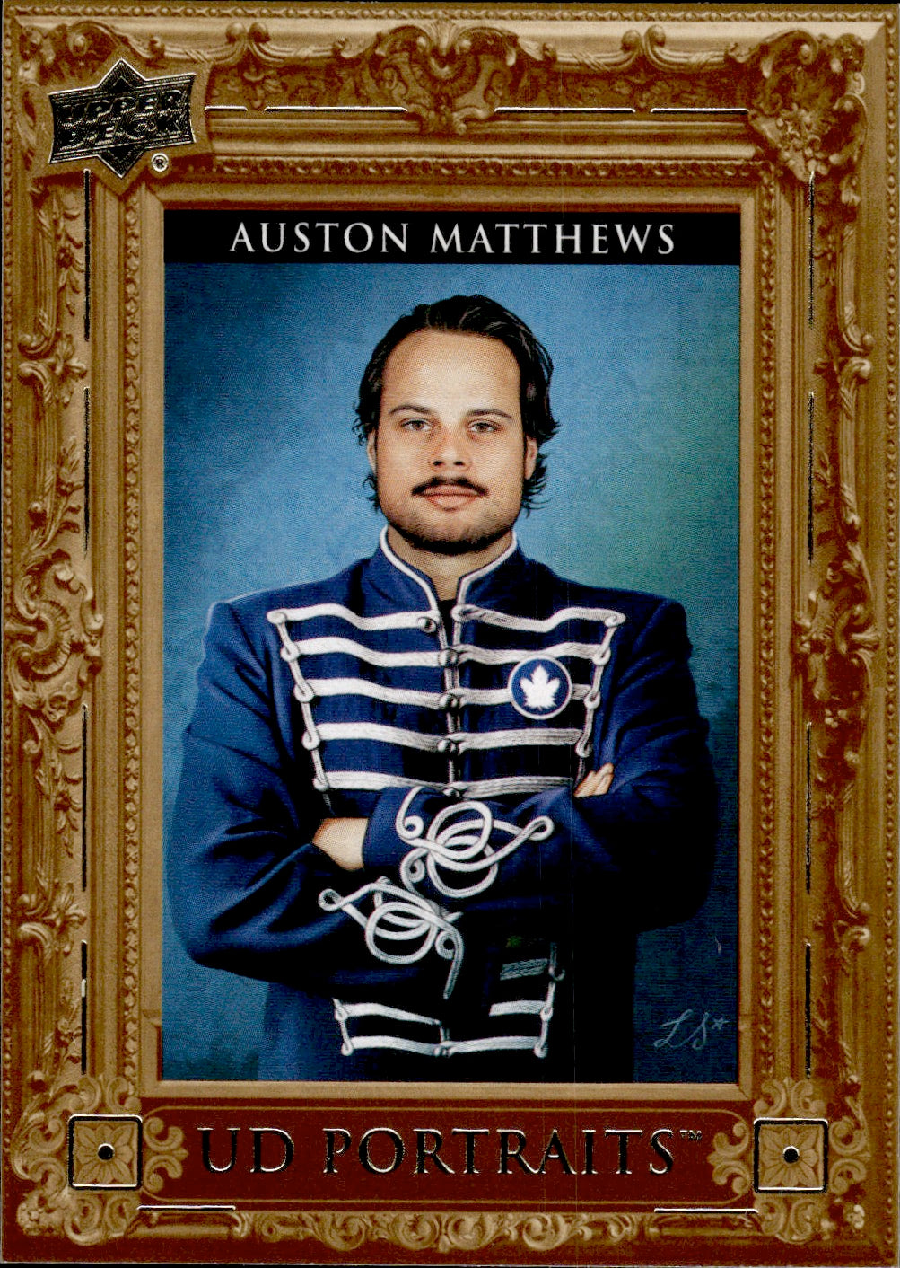 2023-24 Upper Deck Series 1 Hockey - UD Portraits #P-22 Auston Matthews - Toronto Maple Leafs