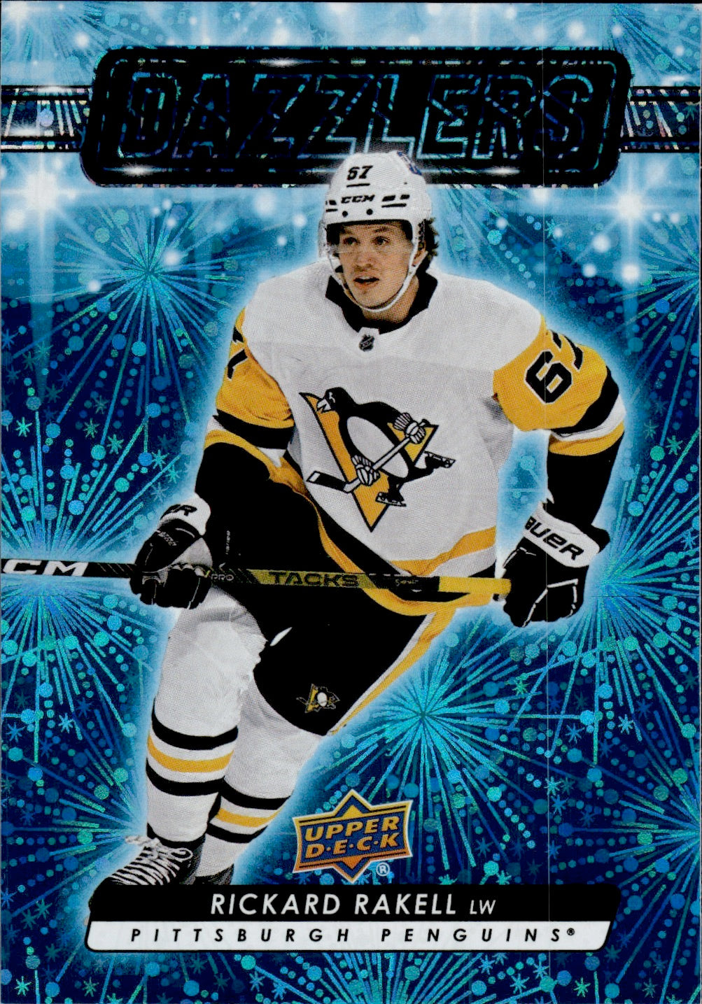 2023-24 Upper Deck Series 1 Hockey Dazzlers Blue #DZ-26 Rickard Rakell - Pittsburgh Penguins