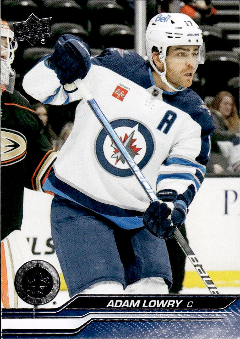 2023-24 Upper Deck Series 1 Hockey #195 Adam Lowry - Winnipeg Jets