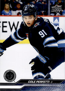 2023-24 Upper Deck Series 1 Hockey #198 Cole Perfetti - Winnipeg Jets