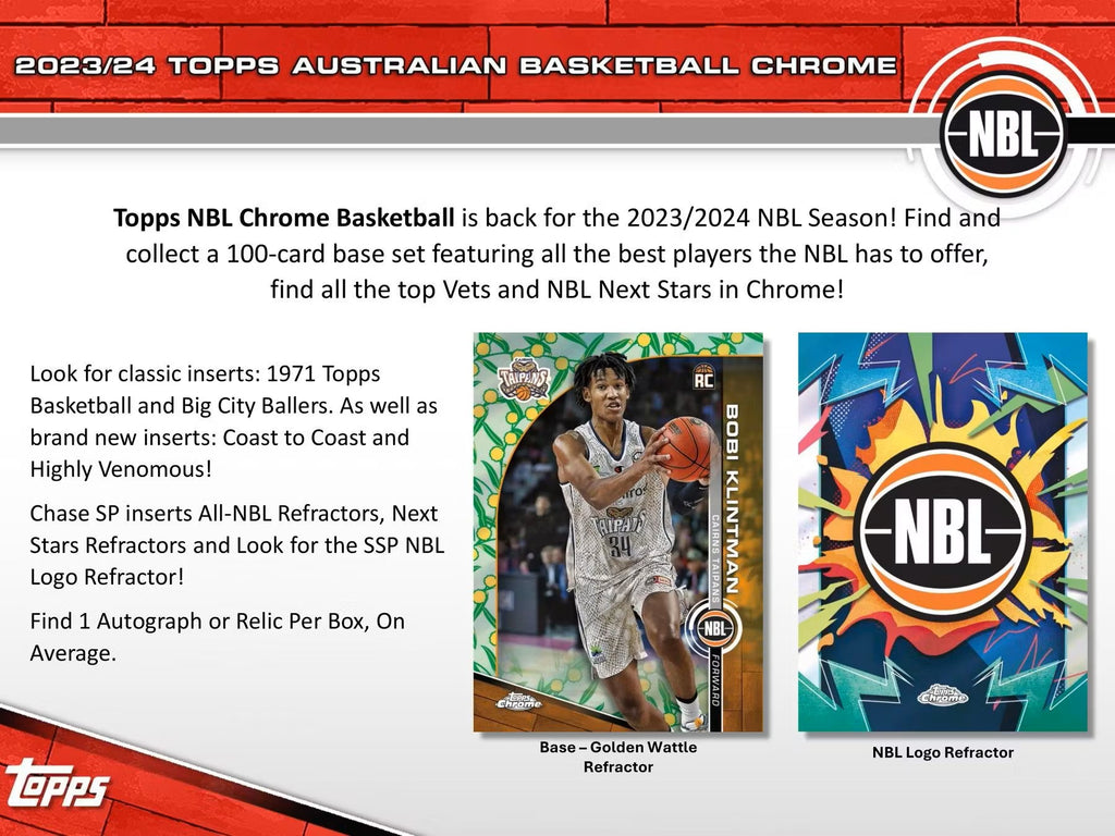 2023/24 Topps Chrome NBL Australian Basketball Hobby Box