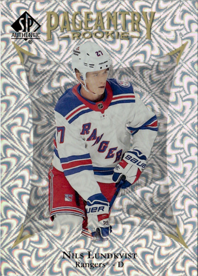 2021-22 Upper Deck SP Authentic Hockey - Pageantry #P-56 Nils Lundkvist - New York Rangers - A