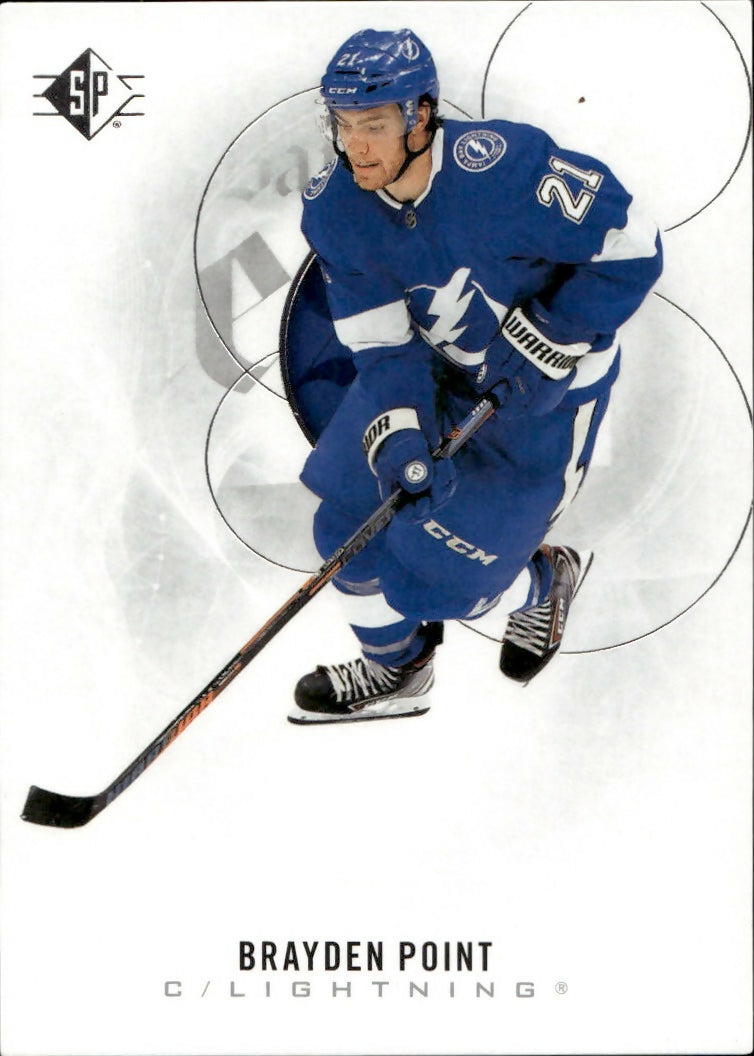 2020-21 Upper Deck Sp Authentic Hockey - Base #64 Brayden Point - Tampa Bay Lightning