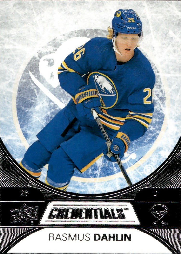 2021-22 Upper Deck Credentials - Base - #30 Rasmus Dahlin - Buffalo Sabres - A