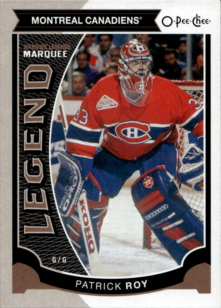 2015-16 Upper Deck O-Pee-Chee Hockey - Base - Marquee Legends #552 Patrick Roy - Montreal Canadiens