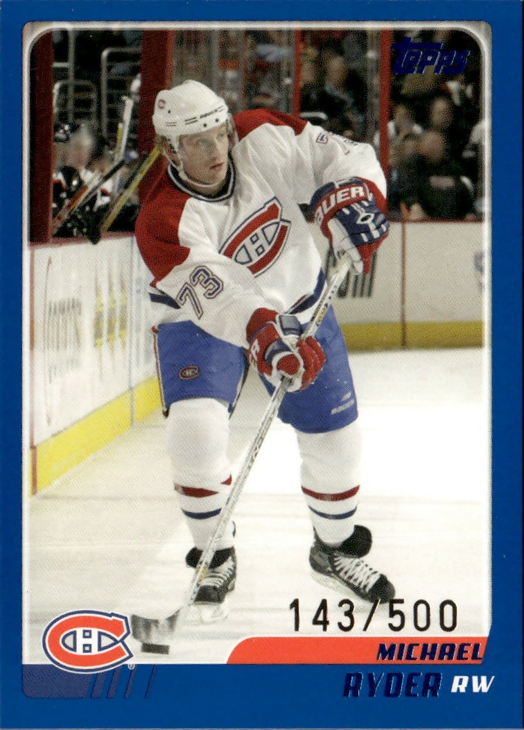 2003-04 Topps Traded - Base - Blue :500 #TT47 Michael Ryder - Montreal Canadiens - A
