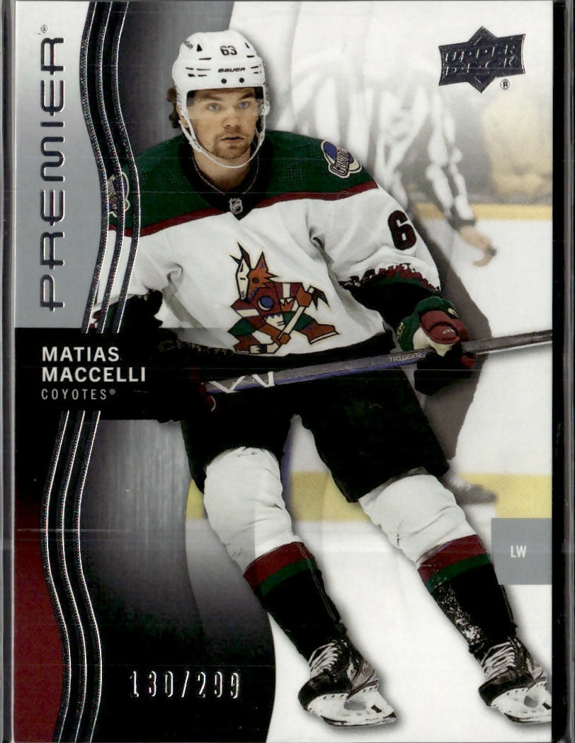 2023-24 Upper Deck Premier Hockey - Base :299 #50 Matias Maccelli - Arizona Coyotes - A