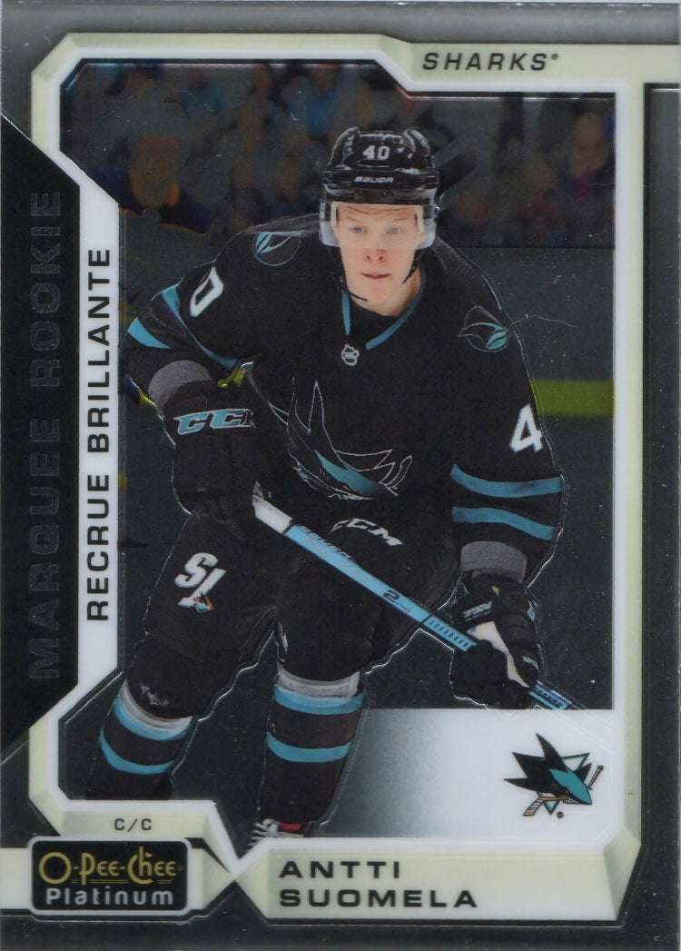 2018-19 O-Pee-Chee Platinum Hockey - Base - Marquee Rookie #181 Antti Suomela - San Jose Sharks