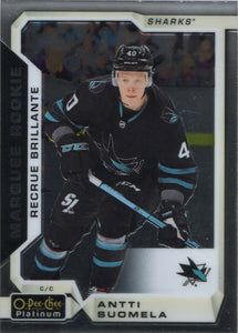 2018-19 O-Pee-Chee Platinum Hockey - Base - Marquee Rookie #181 Antti Suomela - San Jose Sharks