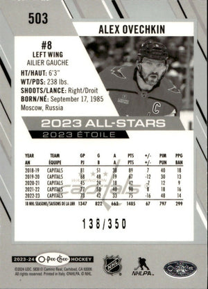 2023-24 Upper Deck O-Pee-Chee Hockey - Base - 2023 All Stars :350 #503 Alex Ovechkin - Washington Capitals - B
