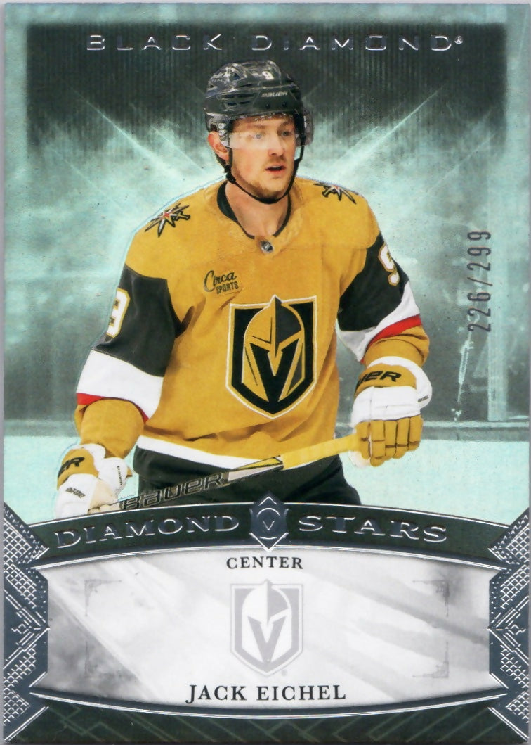 2023-24 Upper Deck Black Diamond Hockey - Diamond Stars :299 #BDS-JE Jack Eichel - Vegas Golden Knights - A