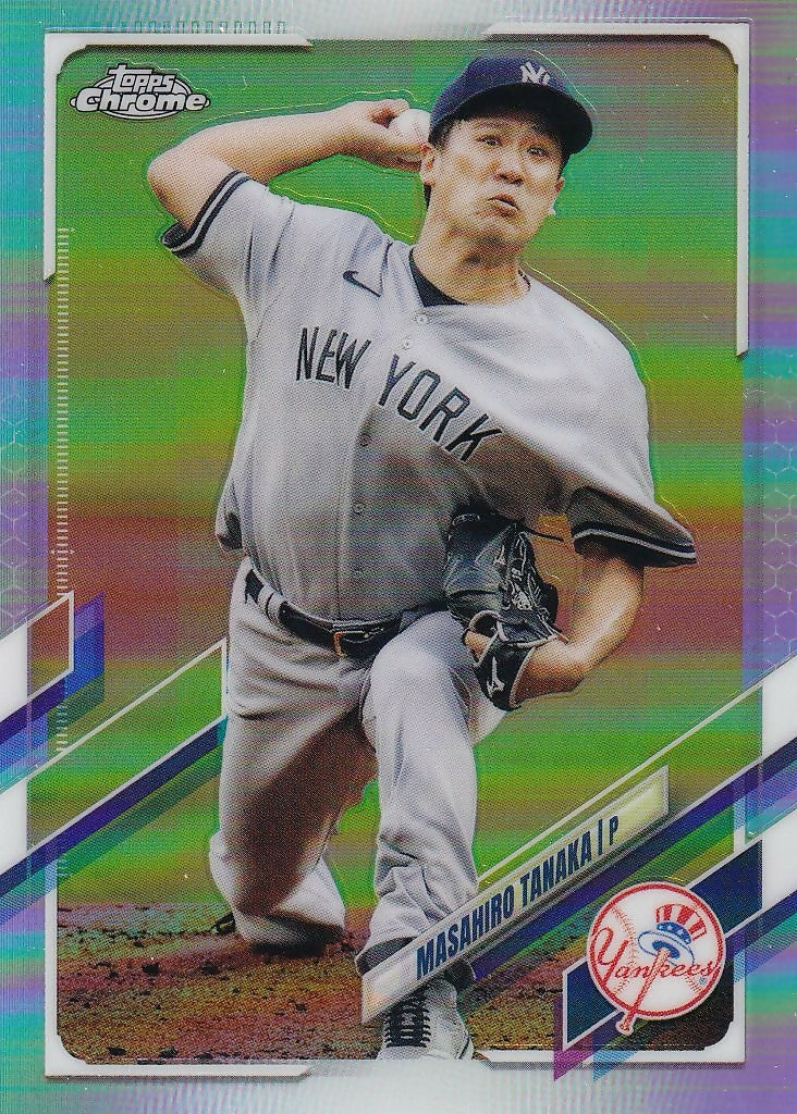 2021 Topps Chrome Refractor #131 Masahiro Tanaka New York Yankees