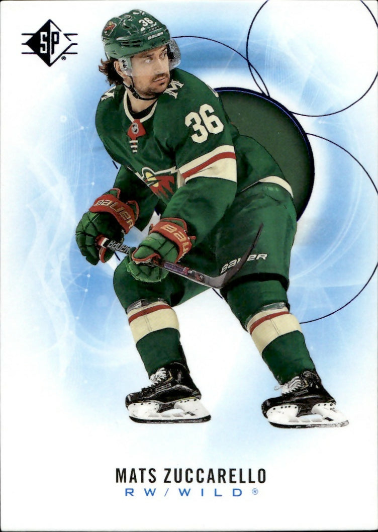 2020-21 Upper Deck Sp Authentic Hockey - Base - Blue #67 Mats Zuccarello - Minnesota Wild