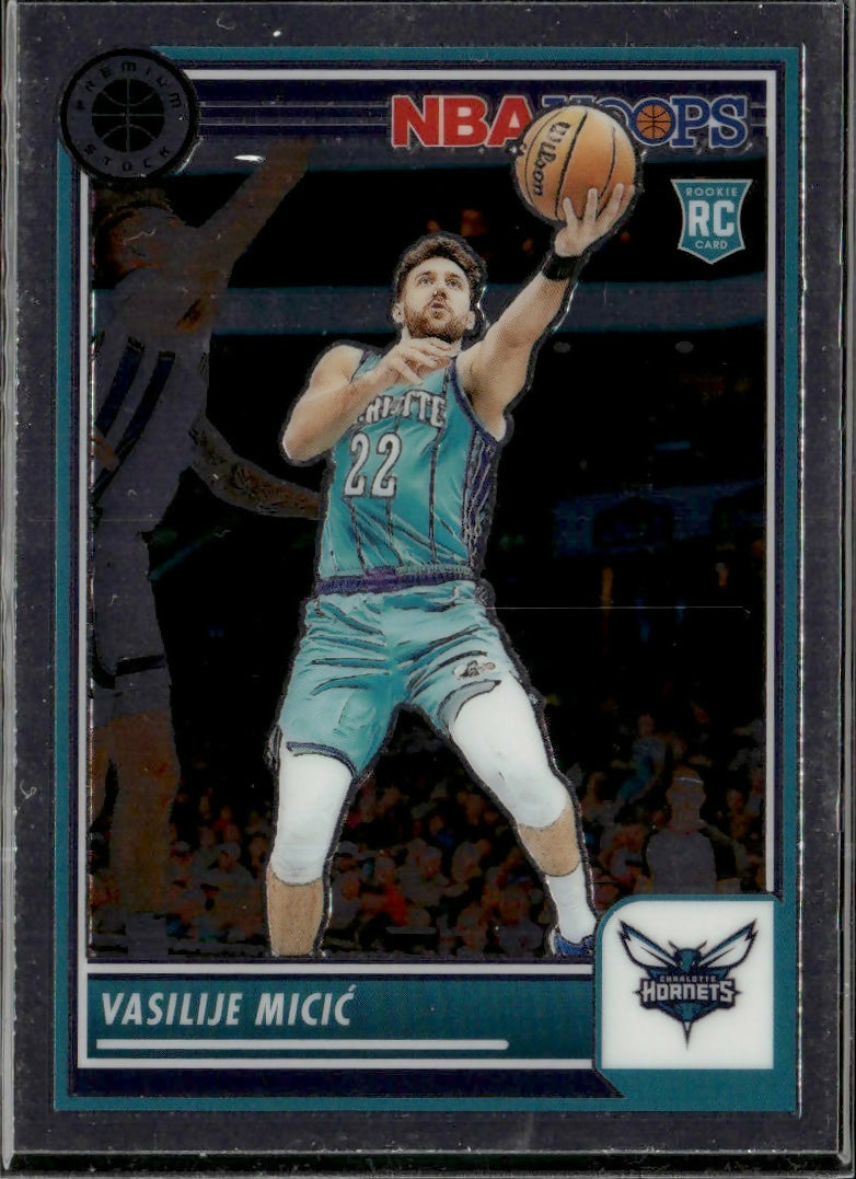 2023-24 Panini NBA Hoops Premium Stock - Base #75 Vasilije Micic - Charlotte Hornets - A