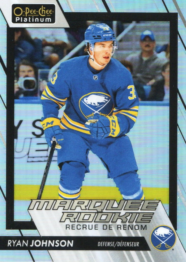 2023-24 Upper Deck O-Pee Chee Platinum Hockey - Base - Marquee Rookie - Rainbow #251 Ryan Johnson - Buffalo Sabres - A