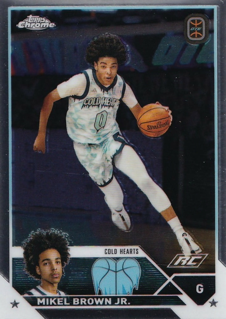 2023-24 Topps Chrome OTE Overtime Elite - Base #74 Mikel Brown Jr. - Cold Hearts - A