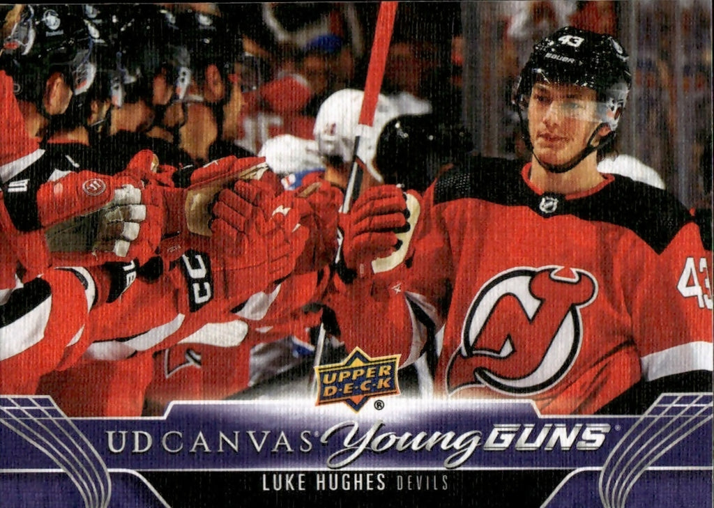 2023-24 Upper Deck Series 2 Hockey - UD Canvas #C213 Luke Hughes - New Jersey Devils - A