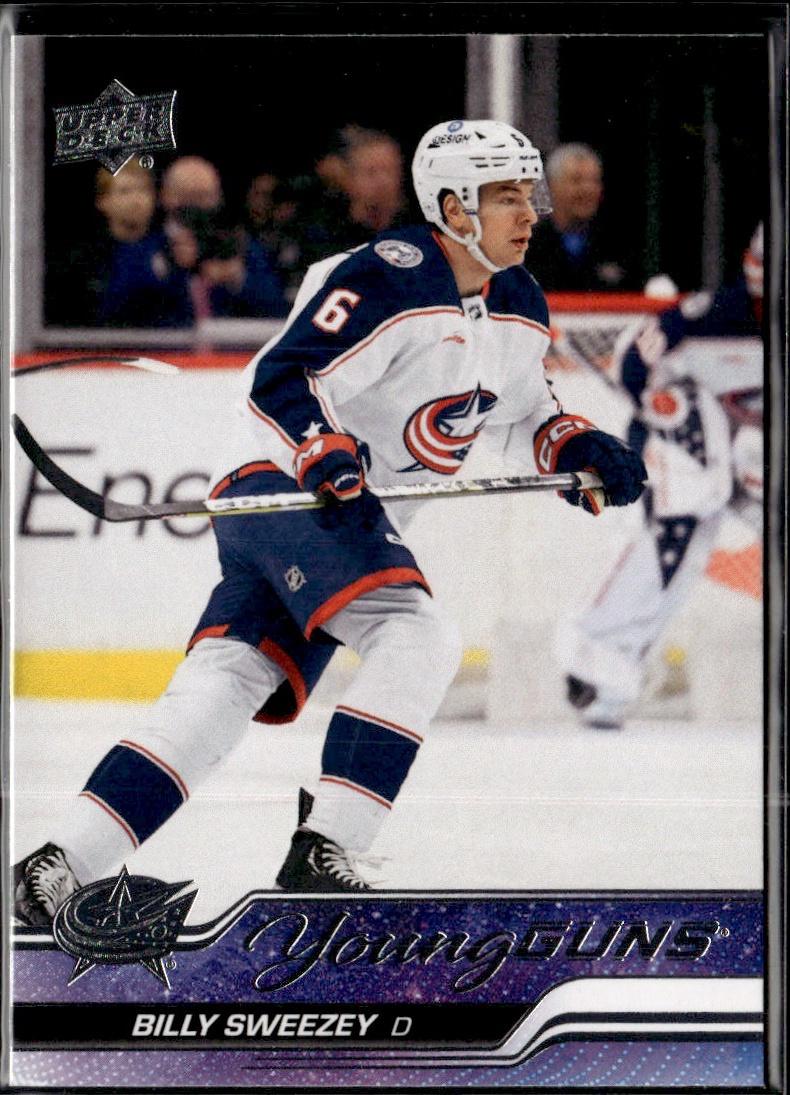 2023-24 Upper Deck Series 2 Hockey Base Young Guns #487 – Billy Sweezey (Columbus Blue Jackets)