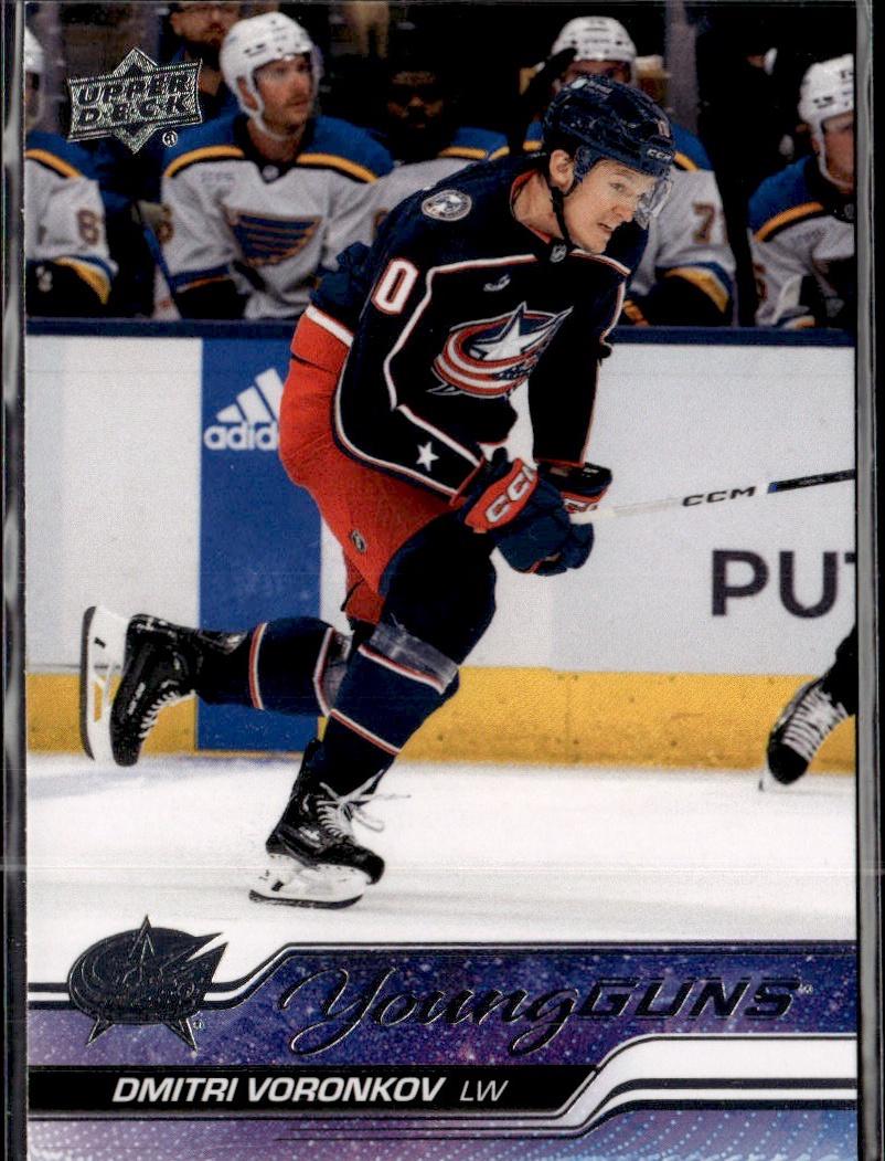 2023-24 Upper Deck Series 2 Hockey Base Young Guns #492 – Dmitri Voronkov (Columbus Blue Jackets)
